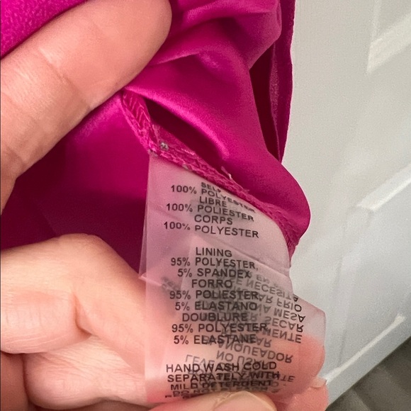 Vince Camuto Magenta Cape Back Float Cocktail Dress Size 4 - Picture 5 of 9